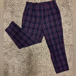 Women’s A New Day Tapered Ankle Pants (red/green plaid) - size 8